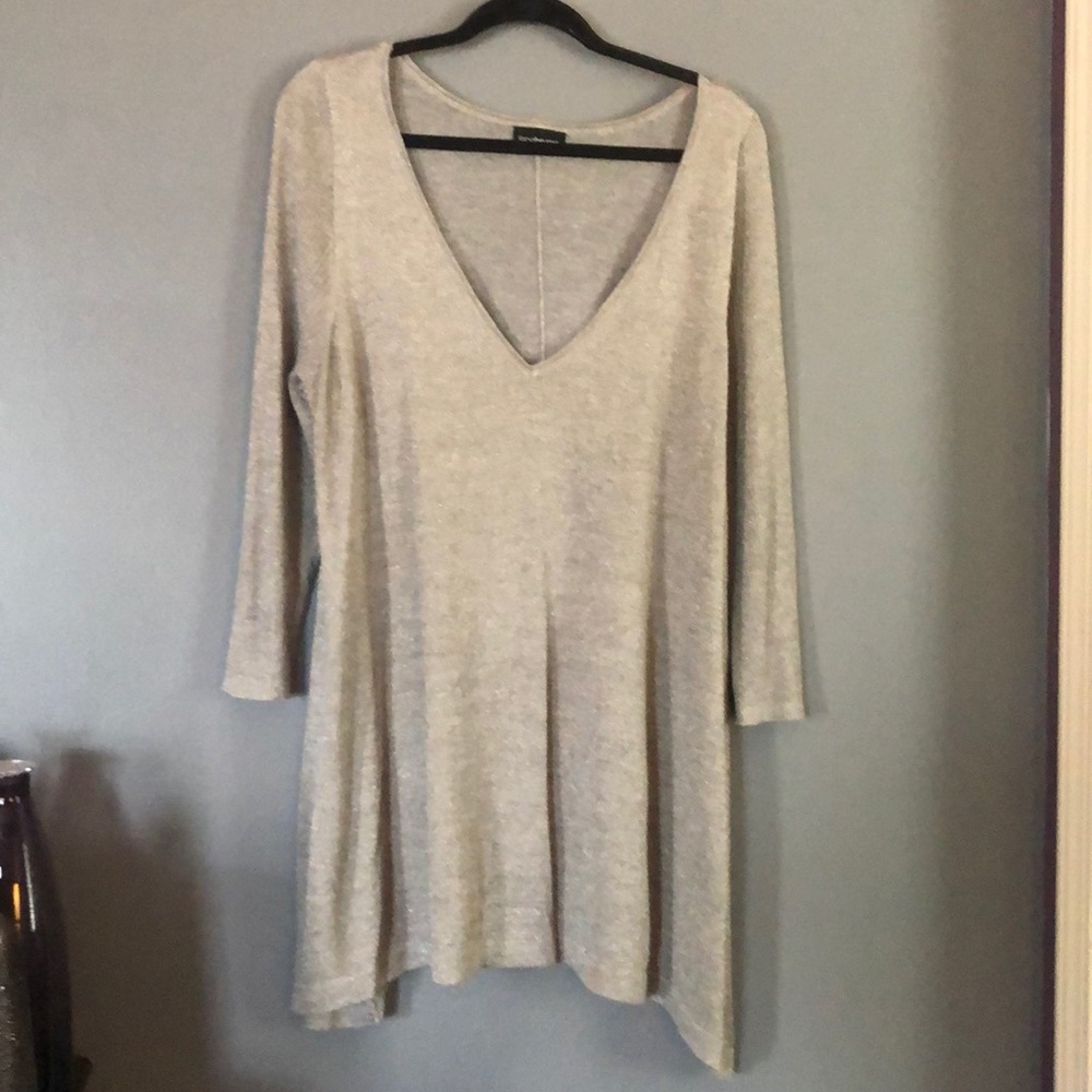 Lane Bryant 2xl grey thin sweater w/ ✨sparkle✨